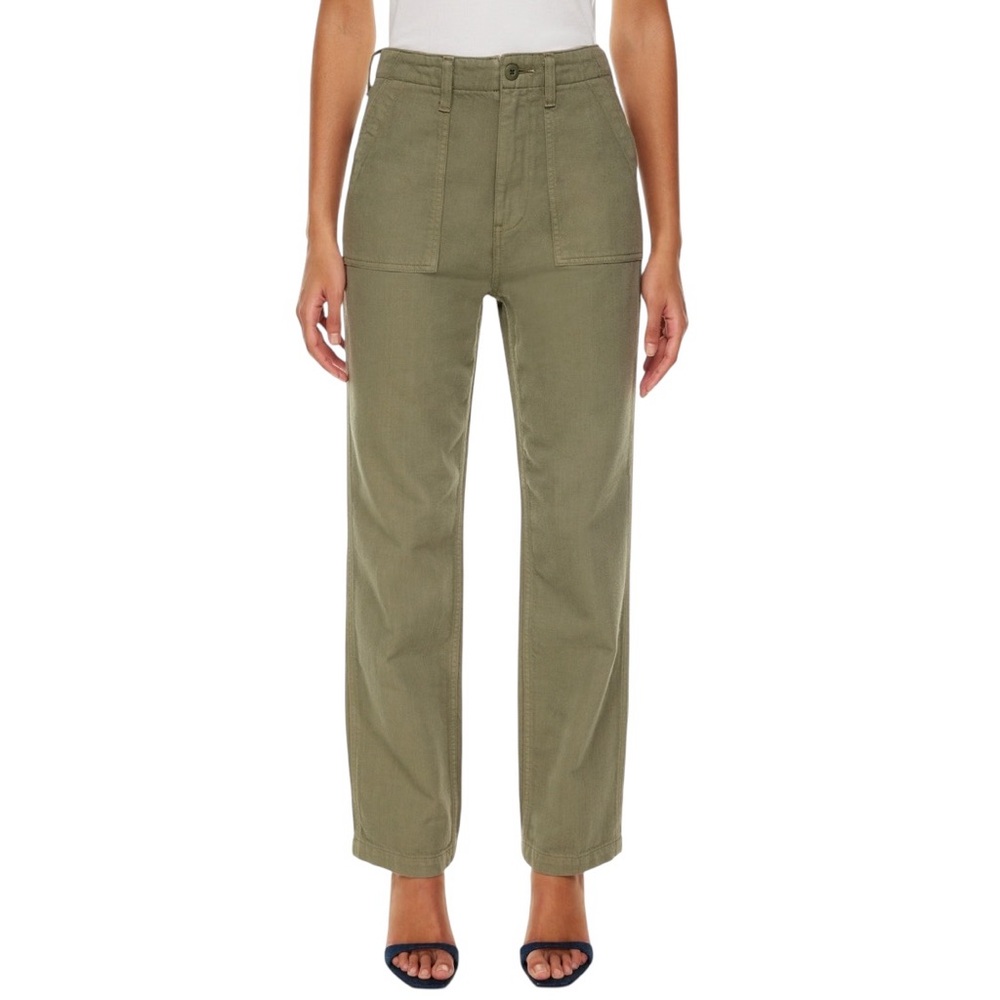 Aritzia Denim Forum '90s Utility Hi-Rise Loose Jean Olive Green Sz 25